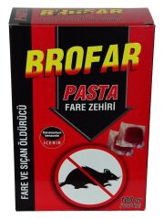 As İlaç Brofar Fare ve Sıçan Öldürücü Pasta 100 gr (10 Adet x 10 Gr)