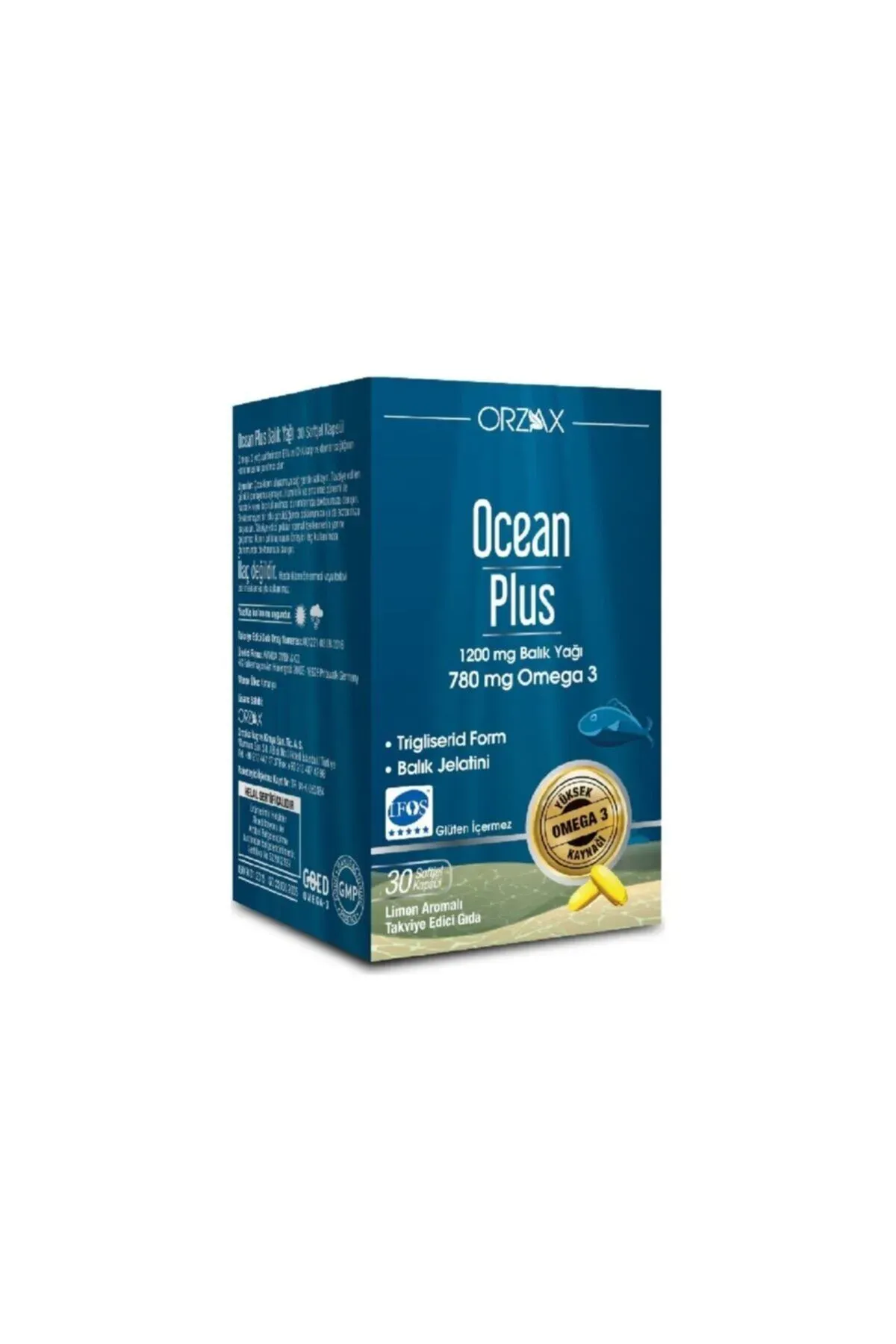 Ocean Plus 1200mg Omega 3 Saf Balık Yağı 30 Kapsül